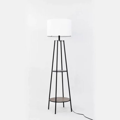 Matte Black 62" Mid-Century Floor Lamp