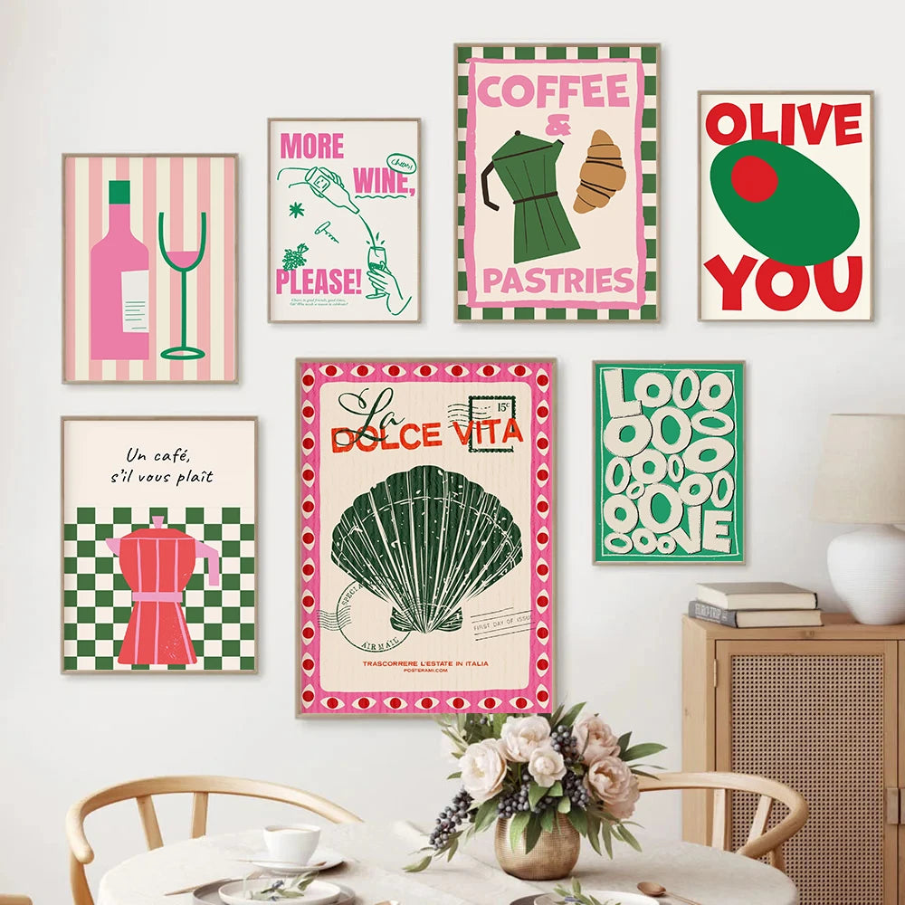 Maximalist Pink Canvas Wall Art