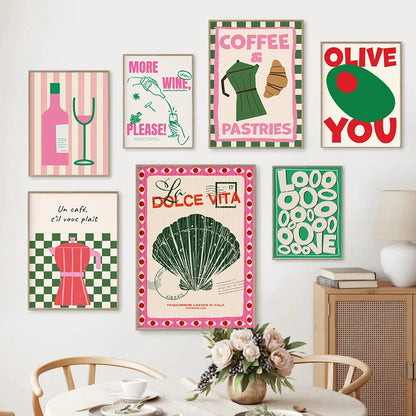 Maximalist Pink Canvas Wall Art