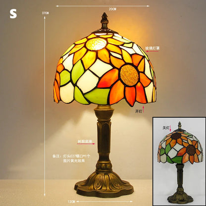 Mediterranean Stained Glass Table Lamp