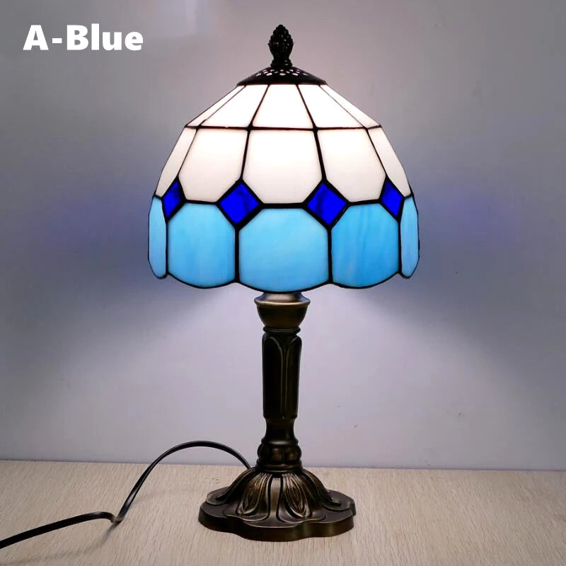 Mediterranean Stained Glass Table Lamp