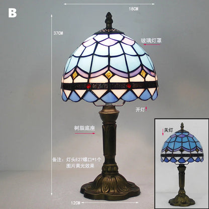 Mediterranean Stained Glass Table Lamp