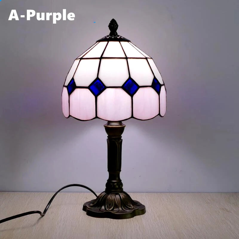 Mediterranean Stained Glass Table Lamp