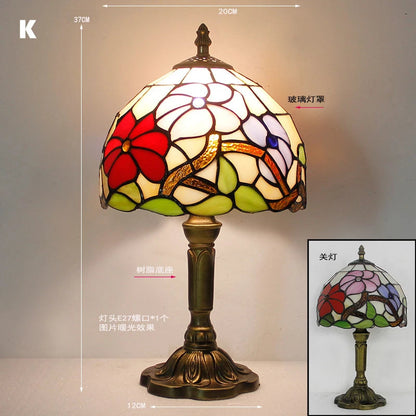 Mediterranean Stained Glass Table Lamp