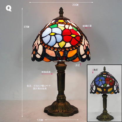 Mediterranean Stained Glass Table Lamp