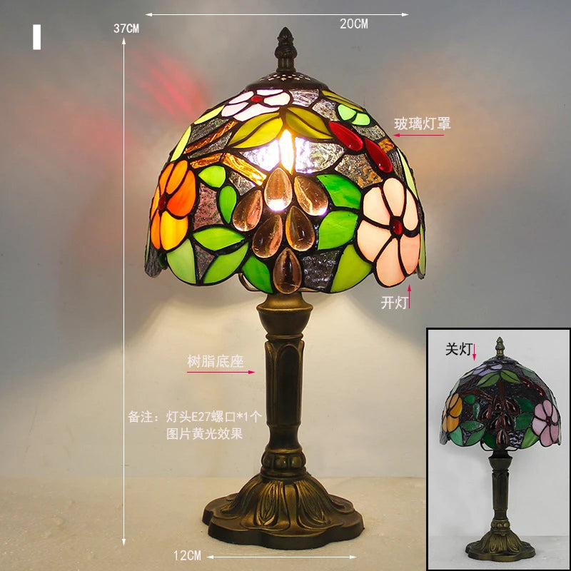 Mediterranean Stained Glass Table Lamp