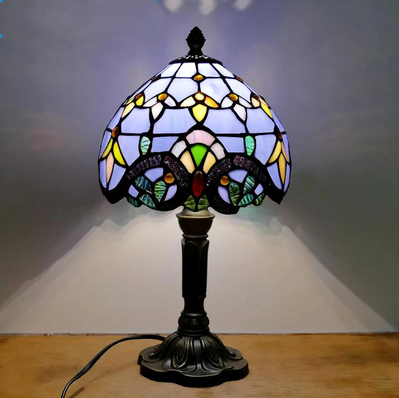 Mediterranean Stained Glass Table Lamp