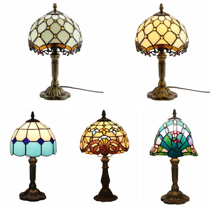 Mediterranean Stained Glass Table Lamp