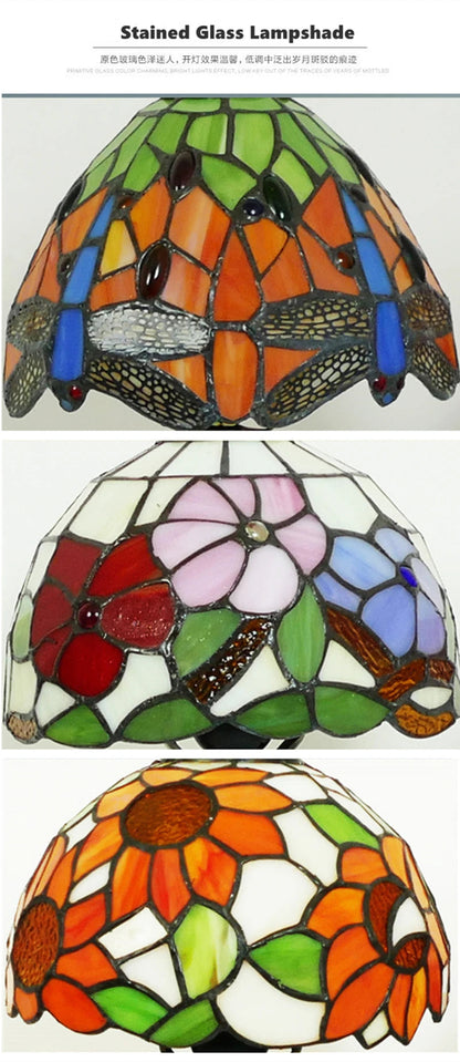 Mediterranean Stained Glass Table Lamp