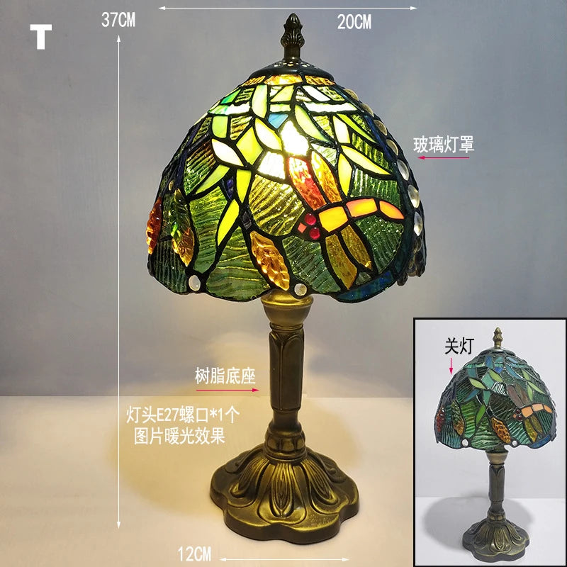 Mediterranean Stained Glass Table Lamp