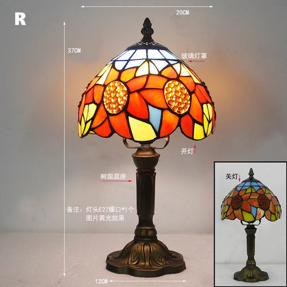 Mediterranean Stained Glass Table Lamp