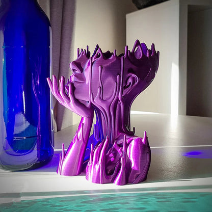 Melted Girl Resin Succulent Planter