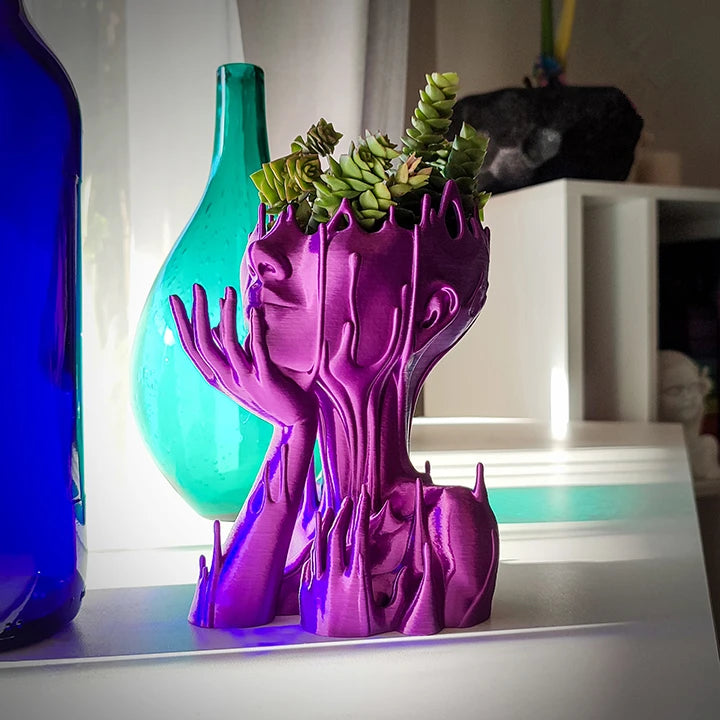 Melted Girl Resin Succulent Planter