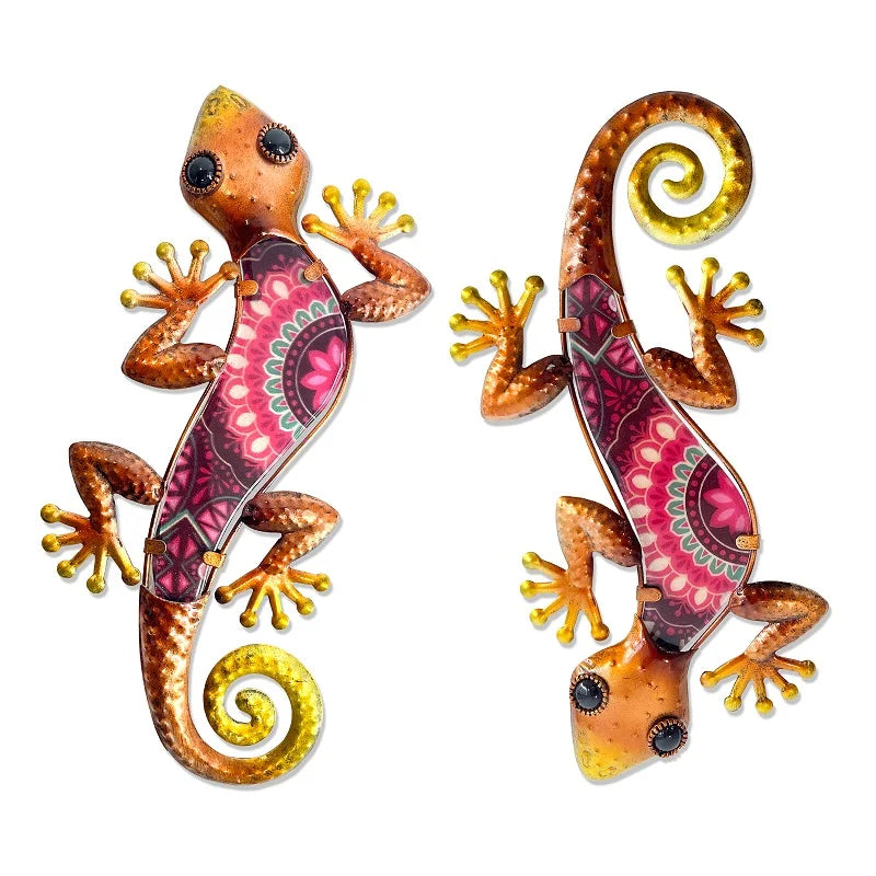 Metal Gecko Wall Art Sculpture