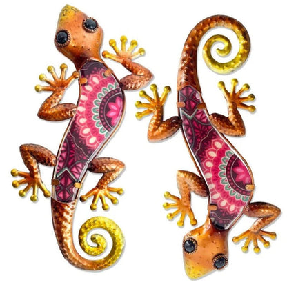 Metal Gecko Wall Art Sculpture