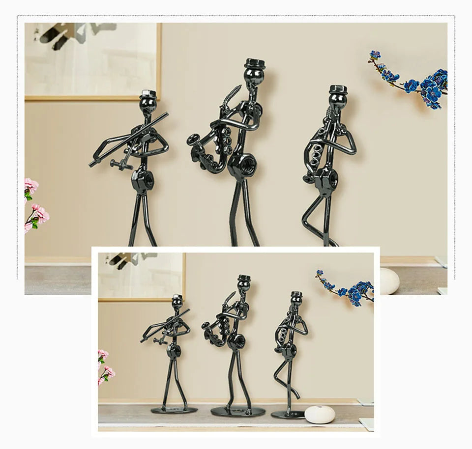 Metal Guitar Player Iron Figurine