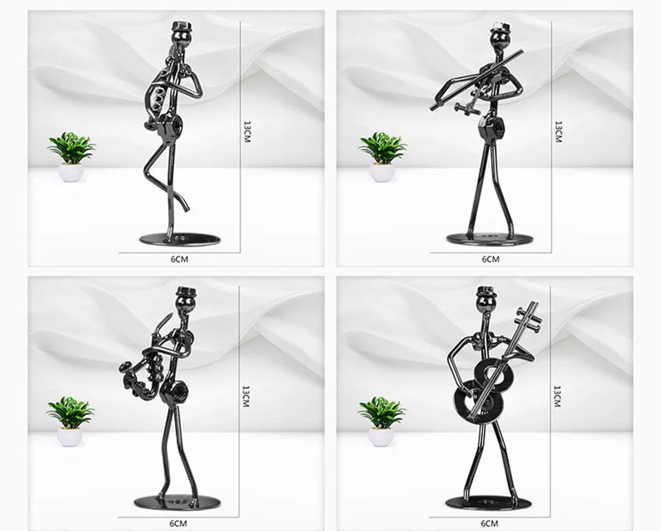 Metal Guitar Player Iron Figurine