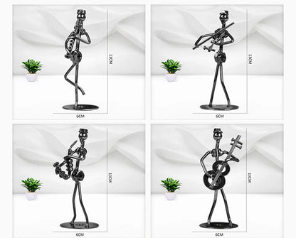 Metal Guitar Player Iron Figurine