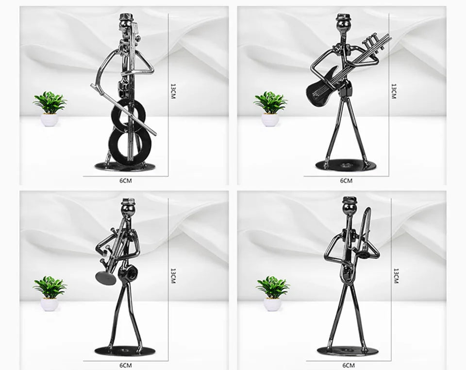 Metal Guitar Player Iron Figurine