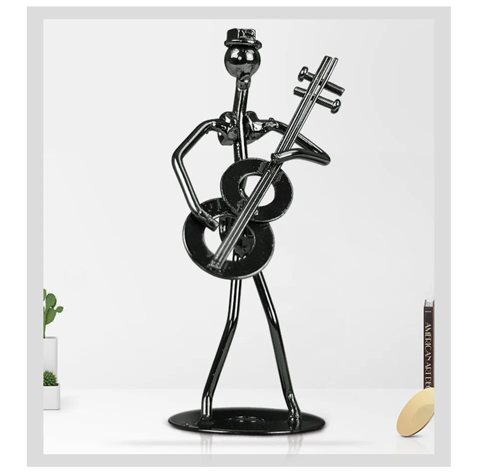 Metal Guitar Player Iron Figurine