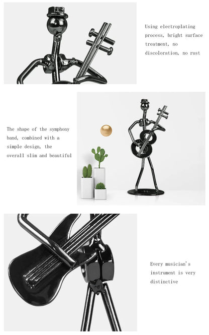 Metal Guitar Player Iron Figurine