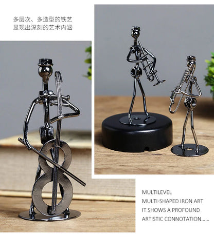 Metal Guitar Player Iron Figurine