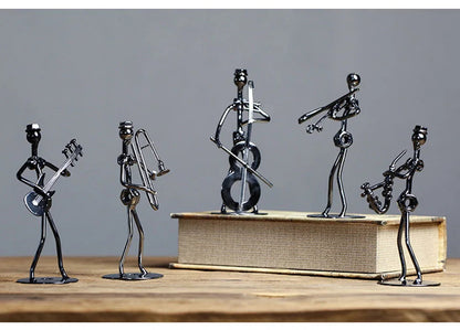 Metal Guitar Player Iron Figurine