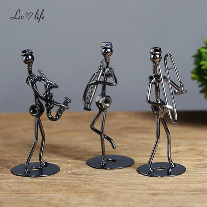 Metal Guitar Player Iron Figurine