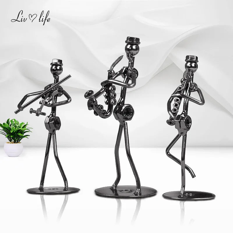 Metal Guitar Player Iron Figurine