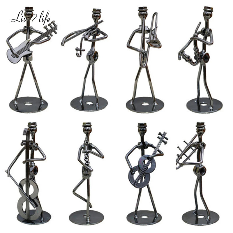 Metal Guitar Player Iron Figurine