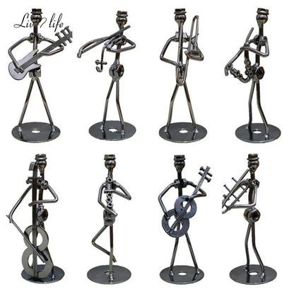 Metal Guitar Player Iron Figurine