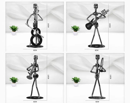 Metal Guitar Player Statue – 13cm