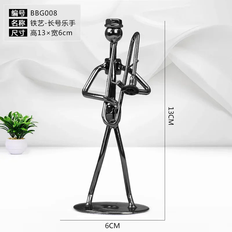 Metal Guitar Player Statue – 13cm