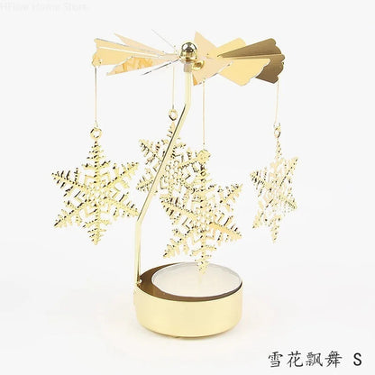 Metal Rotating Candle Holder Carousel