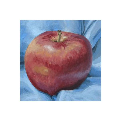 Mid-Century Modern Red Apple Canvas