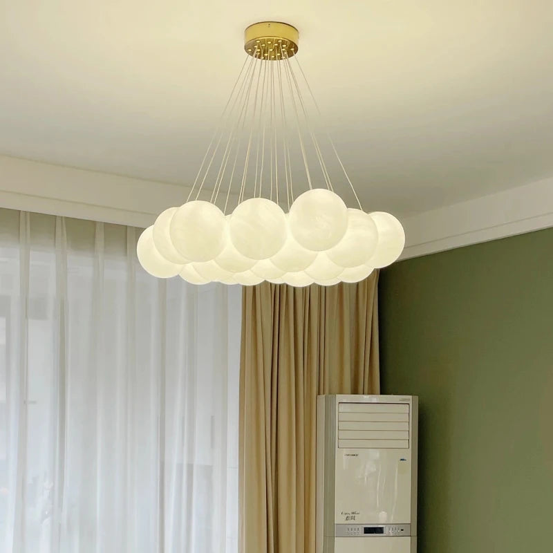 Milk White Glass Ball Pendant Lamp