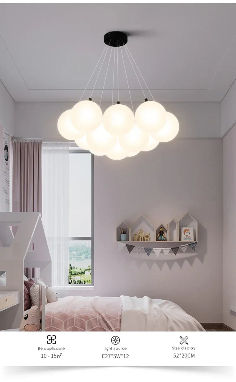 Milk White Glass Ball Pendant Lamp