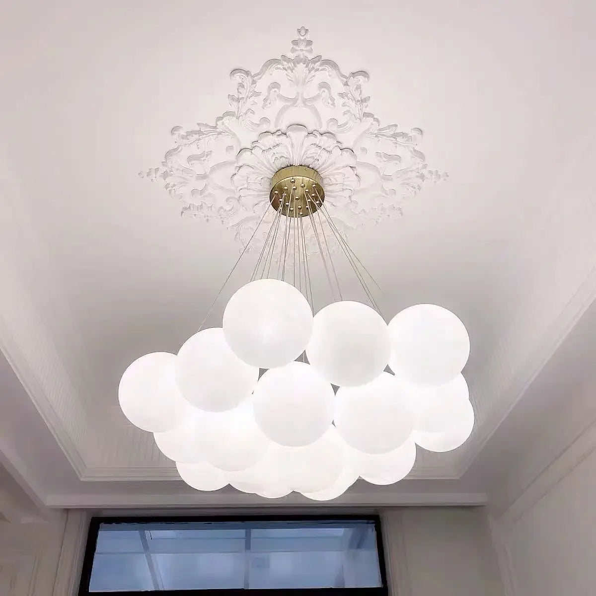 Milk White Glass Ball Pendant Lamp