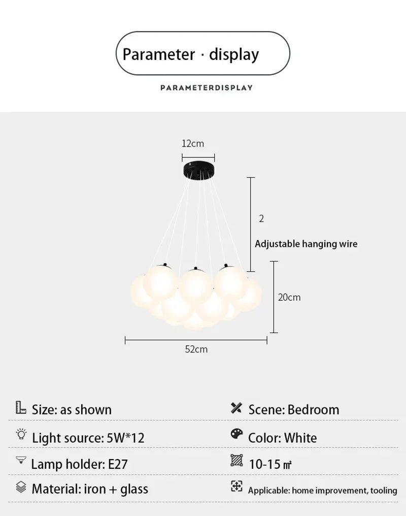 Milk White Glass Ball Pendant Lamp