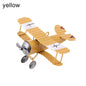 Mini Biplane Metal Decor Model