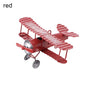 Mini Biplane Metal Decor Model