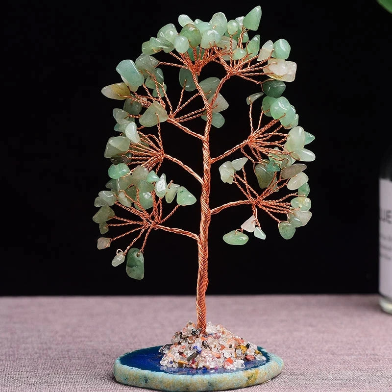 Mini Copper Wire Crystal Money Tree