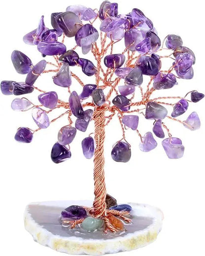 Mini Copper Wire Crystal Money Tree