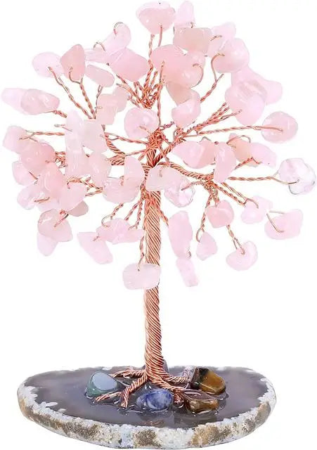 Mini Copper Wire Crystal Money Tree