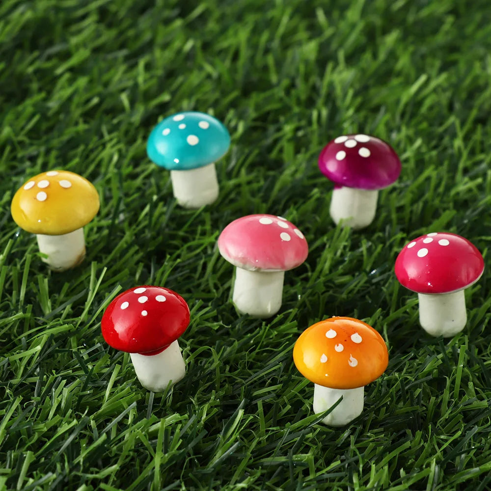 Mini Foam Mushroom Garden Decor