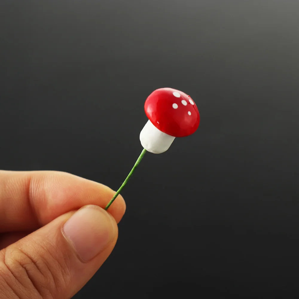 Mini Foam Mushroom Garden Decor