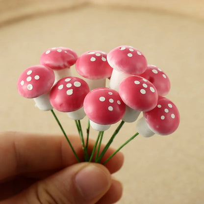 Mini Foam Mushroom Garden Decor