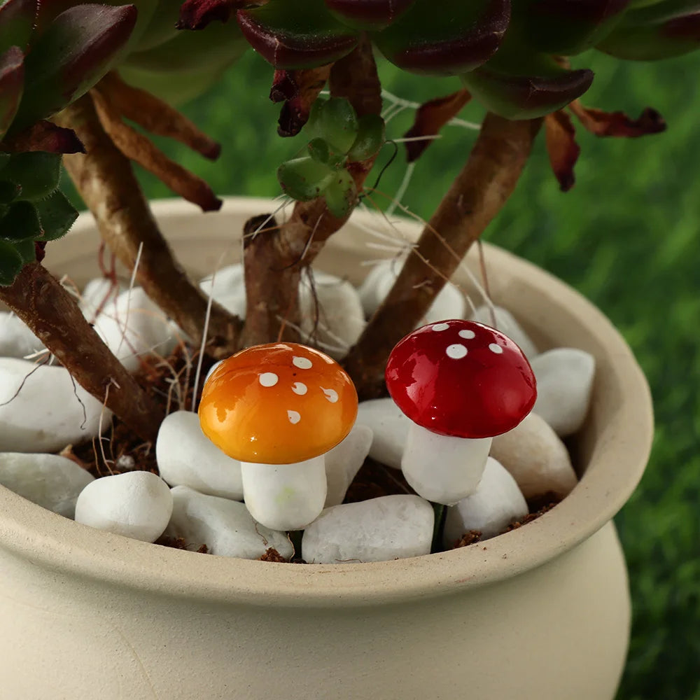 Mini Foam Mushroom Garden Decor