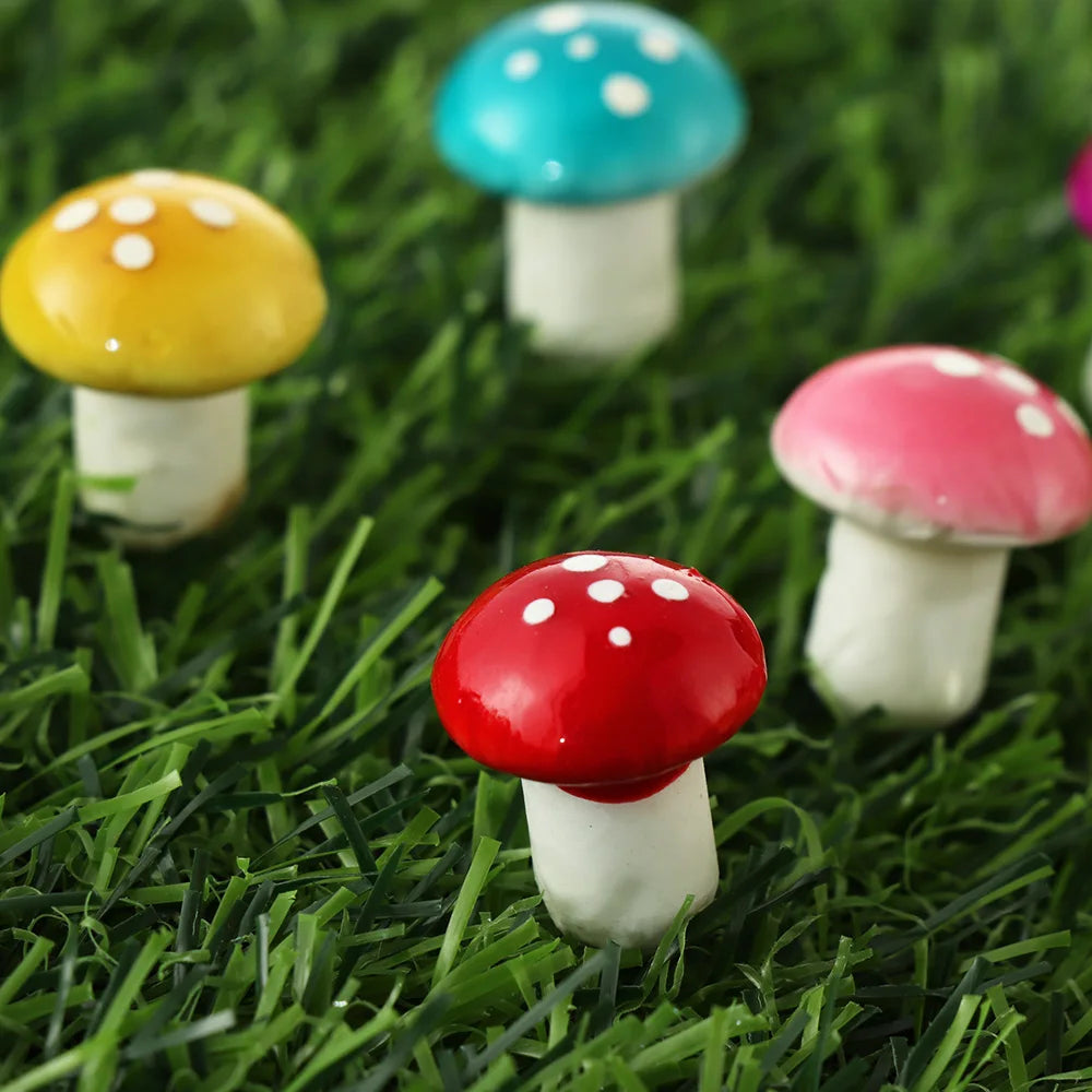 Mini Foam Mushroom Garden Decor