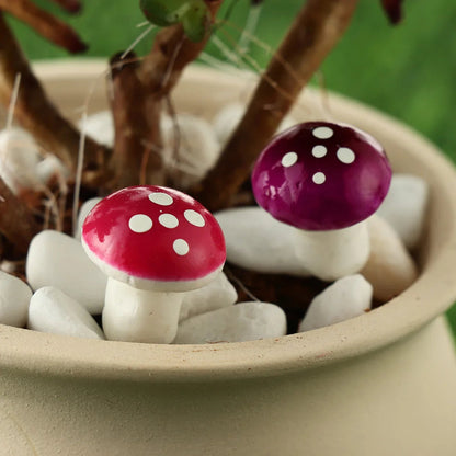 Mini Foam Mushroom Garden Decor